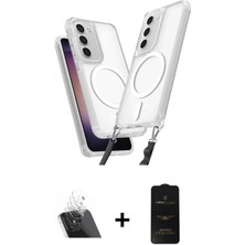 Marsilyan™- Galaxy S23 Plus Kılıf Atlas Doku Koleksiyonu - Siyah 6d Antistatik Mat Seramik Hayalet Nano Ekran Koruyucu + Kamera Lens Koruma Cam - Sf