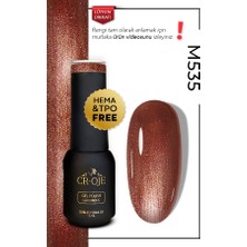 Cr-Oje Kalıcı Oje M535 - Simli Kahverengi (5 ML)