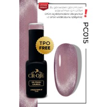 Cr-Oje Kalıcı Oje Korean Cat Eye, Inci Tanecikli Manyetik Cat Eye / Kedi Gözü PC015 (12 ML)
