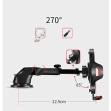Assess Store Araç Içi Torpido Üzeri 360° Dönebilen Tasarım Profesyonel Araç Içi Telefon Tutucu Vantuzlu Model Uyumlu Kullanımı Kolay Güçlü Tutucu Uyumlu Uyumlu Y12-G2 (Y12-G2)