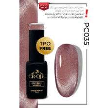 Cr-Oje Kalıcı Oje Korean Cat Eye, Inci Tanecikli Manyetik Cat Eye / Kedi Gözü PC035 (12 ML)