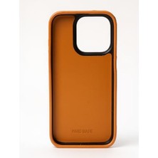Assess Store Virtuo 15 Pro Yapımı Hakiki Deri Telefon Kılıfı, Glotech Teknolojili, Magsafe Uyumlu, Karanlıkta Parlayan El Karanlıkta Parlayan El, Kapak Kahverengi (Kahverengi)