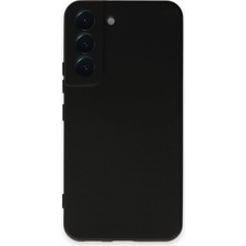 Assess Store Galaxy S22 ile Uyumlu Kapak Kamera Korumalı Içi Kadife Lansman Silikon Kılıf - Siyah