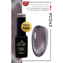 Cr-Oje Kalıcı Oje Korean Cat Eye, Inci Tanecikli Manyetik Cat Eye / Kedi Gözü PC043 (12 ML)