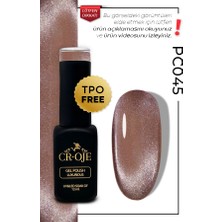 Cr-Oje Kalıcı Oje Korean Cat Eye, Inci Tanecikli Manyetik Cat Eye / Kedi Gözü PC045 (12 ML)