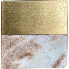 Assess Store Çap 40X40MM Kum/mat Sarı Düğme Kulp/doğal Taş