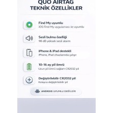 Assess Store Airtag Find My Uyumlu Akıllı Takip Cihazı 98 Db Sesli Alarm iPad Uyumlu