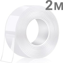 Assess Store Şeffaf Çift Taraflı Bant – 3cm x 2m, Yıkanabilir, Güçlü Yapışkan, Iz Bırakmaz, Çok Amaçlı Sabitleyici Bant