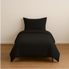 Assess Store Ezgi Tek Kişilik Nevresim Takımı, 160 x 230 Cm, Siyah, 1 Yastık Kılıfı Dahil