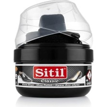 Assess Store Klasik Siyah Ayakkabı Boyası ve Cilası (175 Ml) - Kendinden Süngerli Çizik Giderici Anında Parlatıcı Bakım