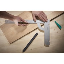 Assess Store Wolfcraft Evrensel Açı 5206000 | Açı Ölçer, 500 mm Kenar Uzunluğu, Hassas Işaretleme ve Çizim Için, 90° Durdurma Açısı ve Çıkarılabilir Açılı Ray