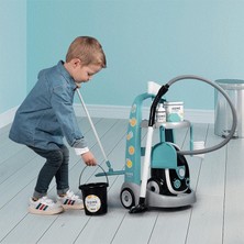 NW NessiWorld 7600330316 Smoby Temizlik Arabası ve Elektrikli Süpürgesi Oyun Seti