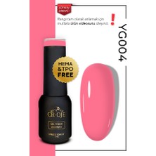 Cr-Oje Yg004 - Yarı Saydam Pembe Neon Kalıcı Oje (5 ML)