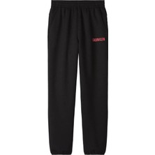 Calvin Klein Jeans Siyah Erkek Rahat Baskılı Sweatpant LVGMF5P7053IT Siyah Eşofman Altı
