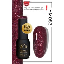 Cr-Oje YM083 - Simli Kırmzı Kalıcı Oje (5 Ml)