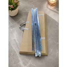 Özlüce Raf Katlanabilir Pazarcı Tezgah Takımı,kampet ve 8mm Mdf Lam Tabla Seti 200CM Takım (Stand + Tabla)
