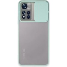 Prativas Newface Redmi Note 11T Kılıf Palm Buzlu Kamera Sürgülü Silikon - Turkuaz