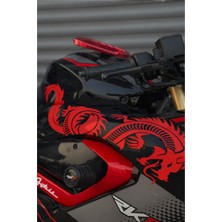 Banxtre Rks Srk 125 Için Kırmızı Renk Tam Uyumlu Ejder Sticker (Sağ Taraf)