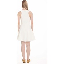 Ted Baker Beyaz Kadın Evaze Elbise TBWRDR2066