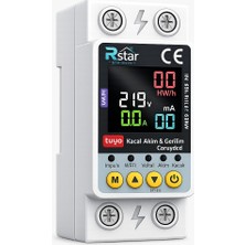 bilteknik Rstar Wifi Akıllı Kaçak Akım Rölesi – Tuya Uyumlu Voltaj ve Akım Koruyucu (RSTAR-63LW)