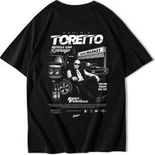 Brz Collection Unisex Oversize Dominic Toretto T-Shirt Siyah