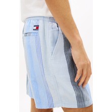 Tommy Jeans Mavi Erkek Çizgili Şort DM0DM22830C3Q Mavi Şort