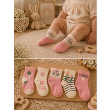 Pico Baby Organik Pamuk Premium 5'li Bebek & Çocuk Renkli Desenli Soket Çorap / Yıkamalı /parfümlü / Burun Dikişsiz