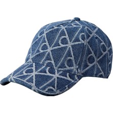 Calvin Klein Mavi Kadın Nakışlı Şapka Aop Jacquard Denım Bb Cap