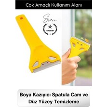 Svein #kazıyıcı Profesyonel Boya Kazıyıcı Spatula Cam Kazıma Aparatı Yüzey Temizleme Bıçağı Paslanmaz Çelik Jiletli Etiket Harç Silikon Sökücü Ergonomik Saplı Endüstriyel Temizlik Aleti 1 Adet