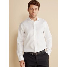 Brooks Brothers Beyaz Erkek Italyan Slim Fit Gömlek BBFW25MSH018