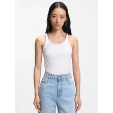 Boss Beyaz Kadın Oversize T-Shirt 50554664