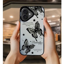 Powerfox Iphone 17 Uyumlu Butterfly Desenli Baskılı Kir Tutmayan Lüx Telefon Kılıfı MK01A