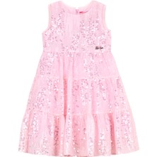 Barbie Pembe Kız Çocuk Payetli Abiye Elbise BRB6SG-ELB6521