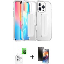 Marsilyan™- iPhone 16 Pro Max Kılıf Nova Işık Koleksiyonu - Siyah 3D Antistatik Mat Seramik Nano Ekran Koruyucu + Raze Metal Kamera Lens - Bz