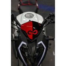 Banxtre Benelli 125S ve Rks RK125 Için Kırmızı Renk Ejder Desenli Kafa Detay Sticker