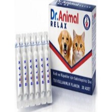 Dr. Animal Relax Kedi ve Köpek Anında Etkili Stres Giderici ve Sakinleştirici 20'li Pipet (30 Gr)