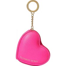 Victoria's Secret Heart Pouch Keychain Hot Pink