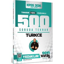 Anla Kazan Yayınları Yediiklim 2026 Kpss Türkçe 500 Soruda Tekrar Son Viraj Serisi Çözümlü - Yusuf Bayraktar Yediiklim Yayınları