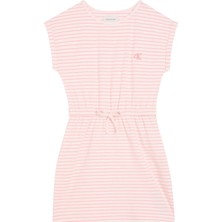 Calvin Klein Açık Pembe Kız Çocuk Çizgili Elbise LVCKSJH04GTEV