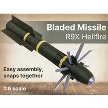 Titrek Toys Hellfire R9X Bıçaklı Füze 1:6 Ölçek - Hellfire R9X Missile (Replika Maket)