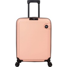 Nasa U.s Pembe Çekçekli Sert Valiz Nasa U.s Kabin Boy Rose