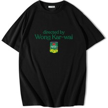Brz Collection Unisex Oversize Directed By Wong Kar-Wai T-Shirt Siyah