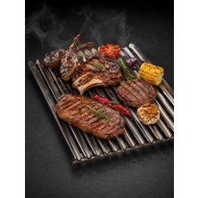 V Kanallı Yağ Kanallı Paslanmaz Izgara Barbekü Mangal Izgarası Dorello