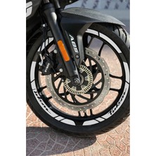 Banxtre Bajaj Pulsar Grubu Için Beyaz Jant Şeridi Sticker Seti (12'l