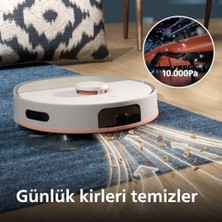 Assess Store 5000 Serisi Elektrikli Süpürge, Çift Döner Mop, Süpürme ve Paspas, 10.000PA Emiş Gücü, Lazer Çizgi Navigasyon, Uygulaması, Ipek Beji (XU5000/20)