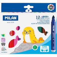 Writech Mılan 692412 Maxı Jumbo Yıkanabilir Keçeli (7,5mm Uç) - 12Lİ