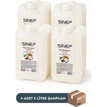 Sinep Profesyonel Hindistan Cevizi Içerikli Nemlendirici Şampuan 5 Litre x 4 Adet (1 Koli)
