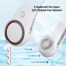 Cevval Z6 Taşınabilir Boyun Fanı USB Type-C Şarjlı 3 Hız Kademeli Fan