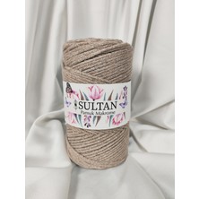 Belirtilmemiş Sultan Pamuk Makrome Koyu Bej El Örgü Ipi 250GR.-100MT. (1 Adet) - Renk: 0004