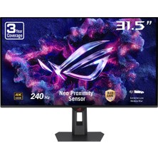 Asus Rog Strix OLED XG32UQDMS 31.5 Inç 240Hz 0.03MS 4K UHD Adaptive Sync Qd-Oled Gaming Monitör